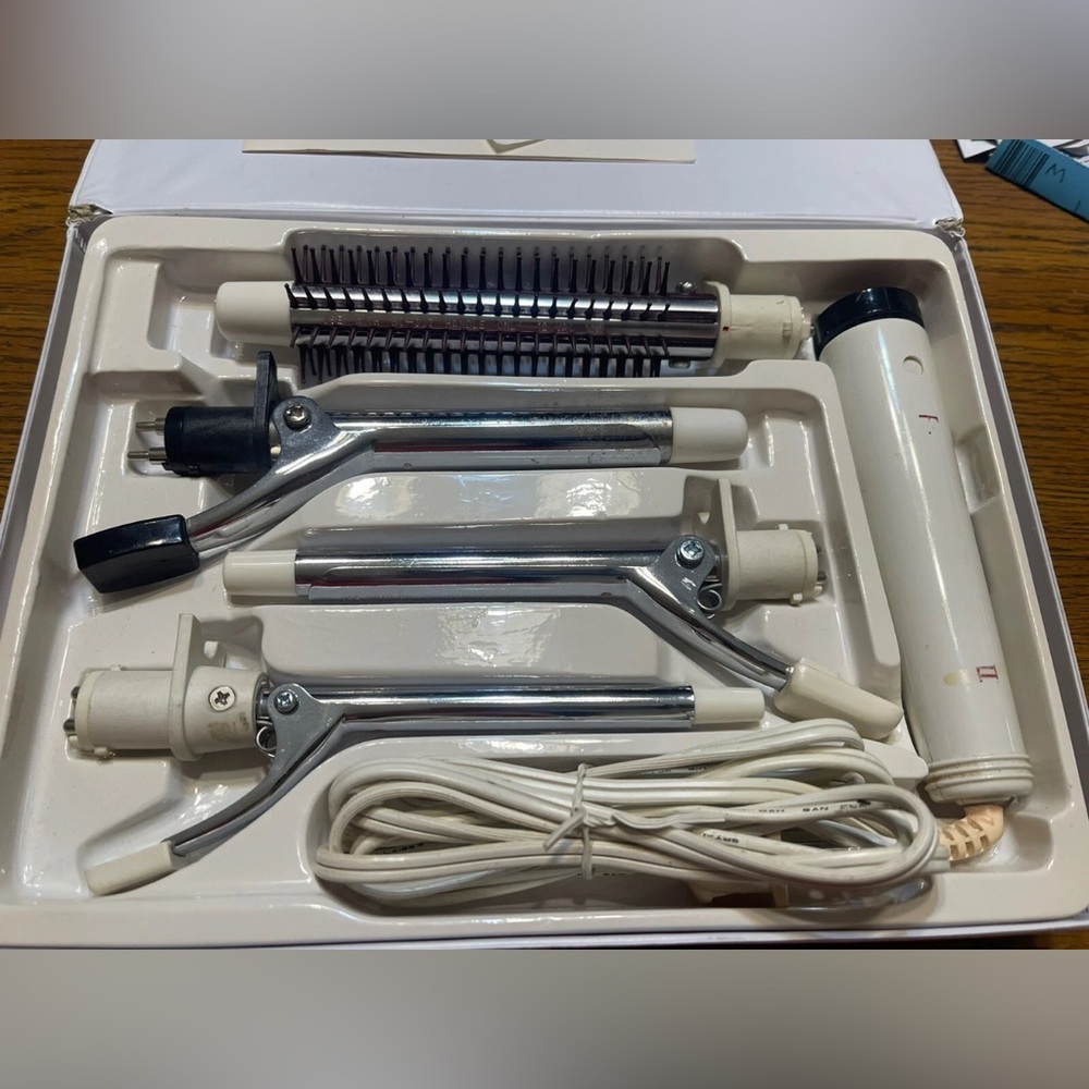 Vintage Windmere Four Way Curls Interchangeable Curling Iron Set